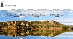 Desktop Screenshot of lonepinerealty.com